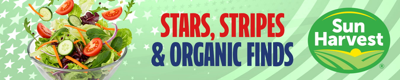 sunharvest stars stripes & Organic finds