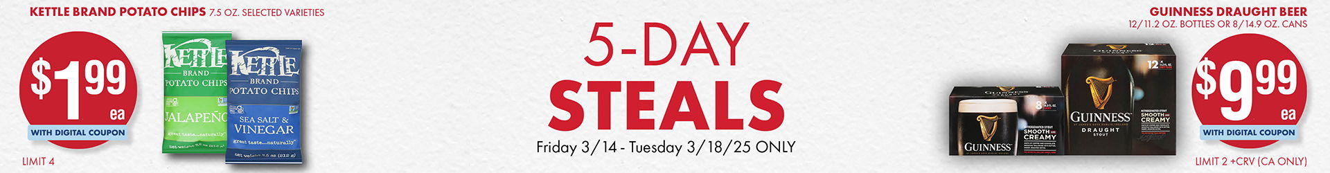 5 Days steals