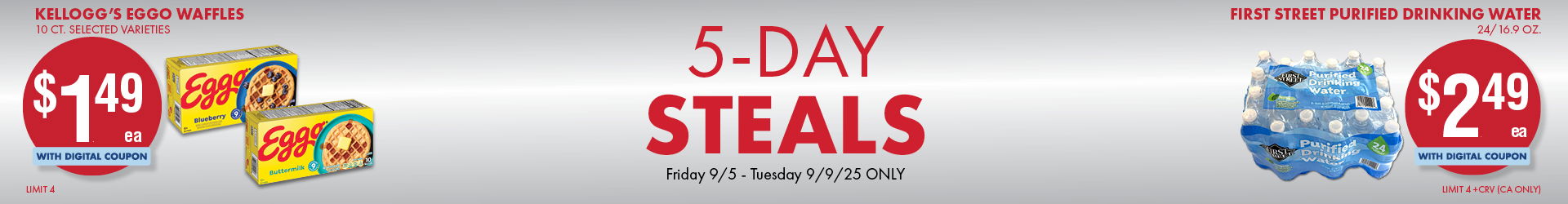 5 Days steals