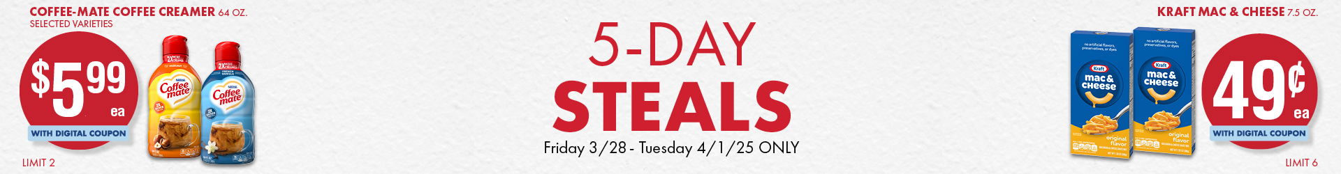 5 Days steals