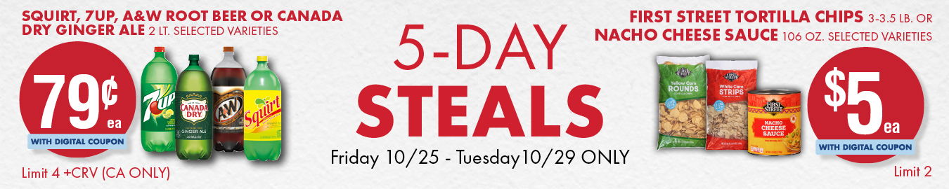 5 days steal promo