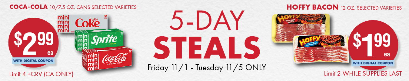 5 Days steals