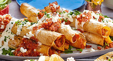 Air Fryer Queso Fresco, Chorizo and Potato Flautas