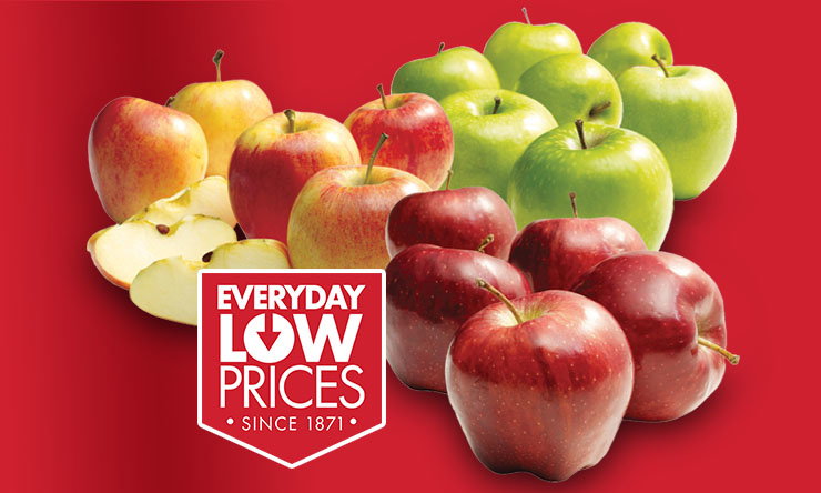 Fresh apples displayed for sale, featuring crisp, colorful fruit in a variety of types, perfect for snacking, baking, salads, and everyday meals.”