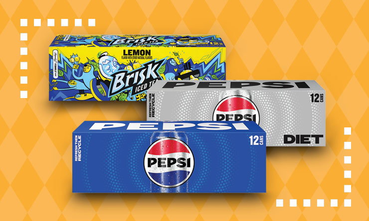 A can of Pepsi cola, featuring the brand’s red, white, and blue logo