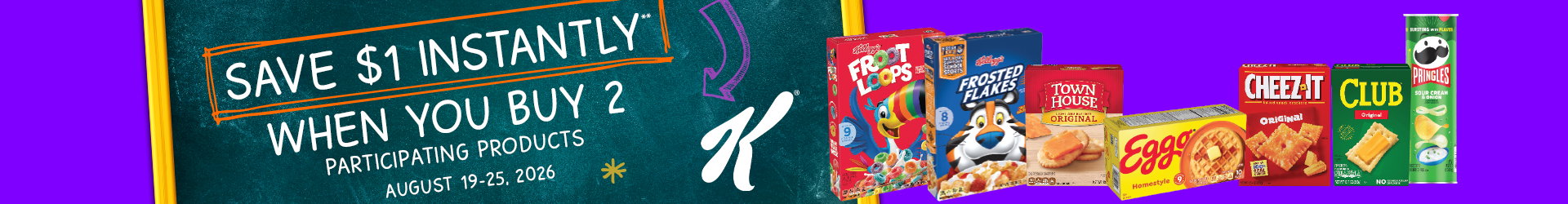 Kellanova branded packaged food products displayed together, featuring recognizable product packaging, brand names, and product varieties.”